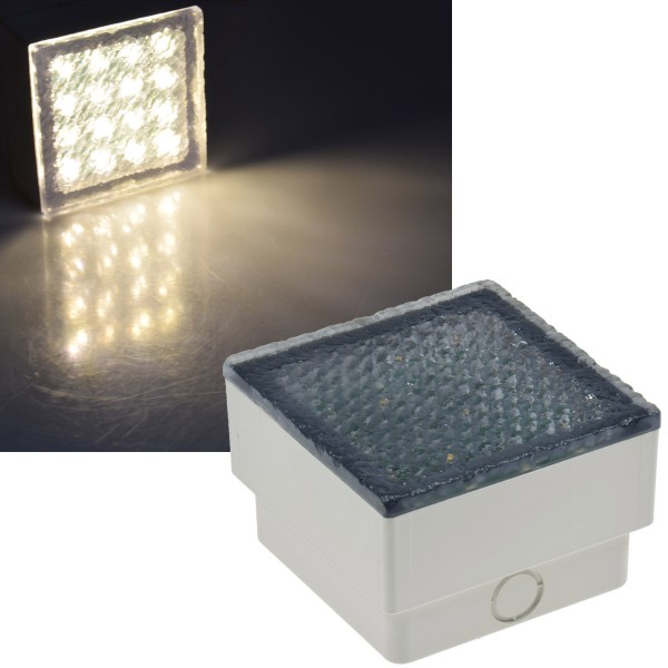 ChiliTec LED Pflasterstein BRIKX 10 warmweiß 10x10x7cm, 80lm, IP67, 230V