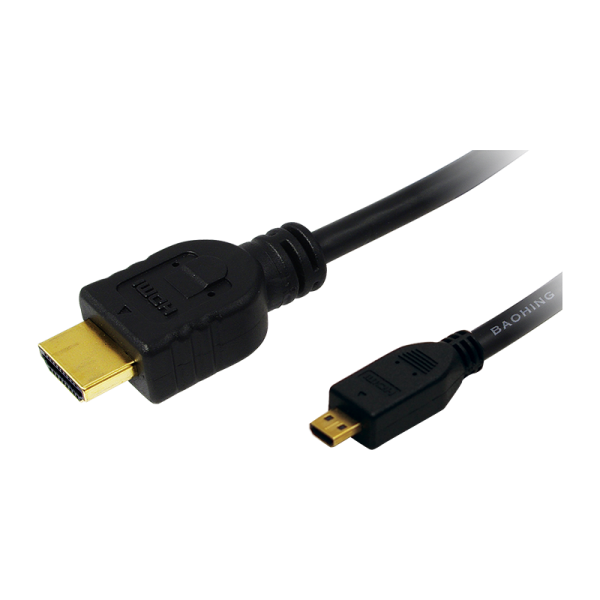 LogiLink HDMI Kabel Typ A auf Micro HDMI Typ D 4K 30 Hz 1,5 m