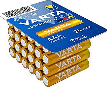 Varta Longlife Alkali Mangan Batterie Micro LR03/AAA 1,5 V (24 Stück)