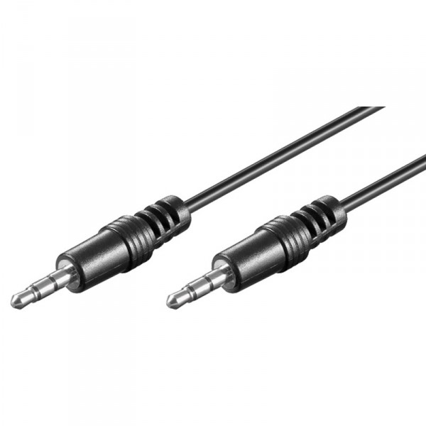 LogiLink Audio Kabel 3,5 mm 3 Pin/M zu 3,5 mm 3 Pin/M schwarz 0,2 m