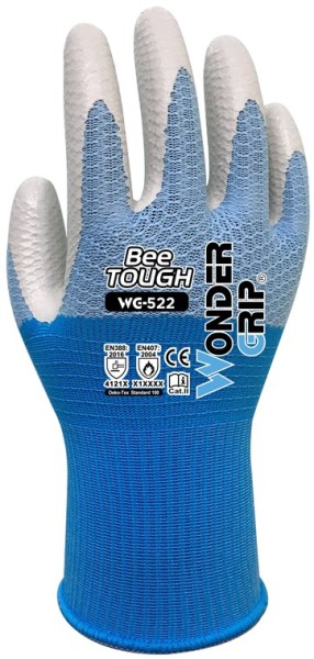 Wonder Grip WG-522W Arbeitshandschuhe Bee-Tough weiß,dunkelblau,hellblau XL/10 (2er Blister)