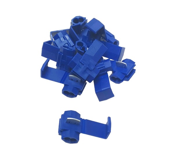 25x Schnellverbinder / Spannungsdieb blau