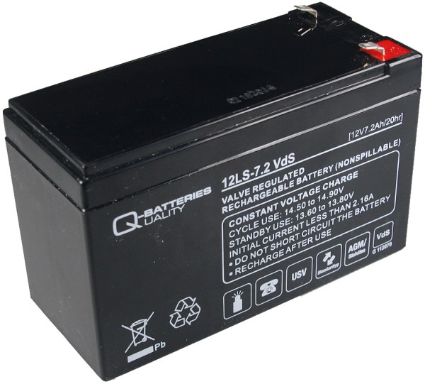 ChiliTec Bleiakku Q-Batteries 12 V 7,2 Ah