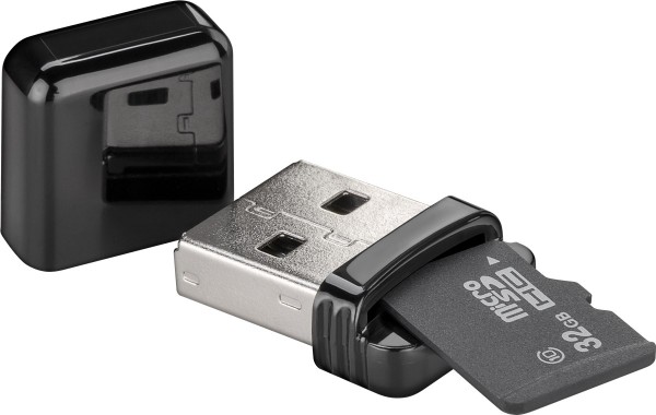 goobay Kartenlesegerät USB 2.0 schwarz (1er Softpack)