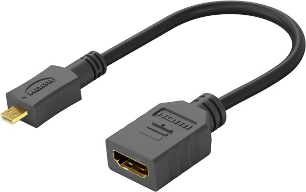goobay Micro HDMI auf HDMI Adapter 0,15 m (1er Softpack)