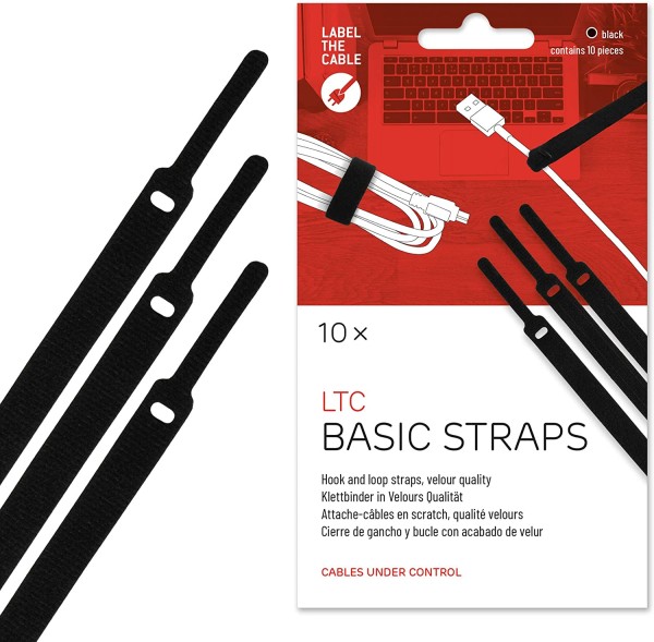 Label-The-Cable Basic, LTC 1110, 10er Set schwarz