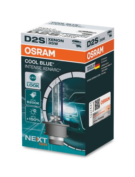 OSRAM XENARC COOL BLUE INTENSE NextGen. D2S P32d-2 12V+24V/35W (1er Faltschachtel)