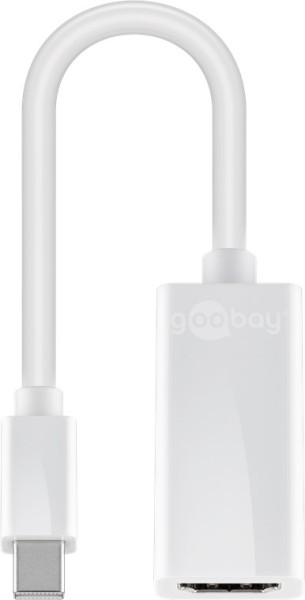 goobay Mini DisplayPort/HDMI Adapterkabel 1.1 weiß 0,15 m