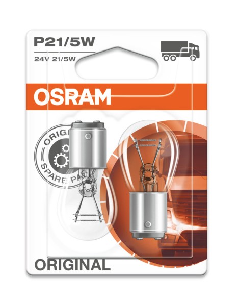 OSRAM ORIGINAL P21/5W BAY15d 24V/21-5W (2er Blister)