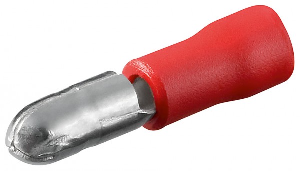 fixpoint Rundstecker 4 mm 0,5 mm - 1 mm² rot (100 Stück)