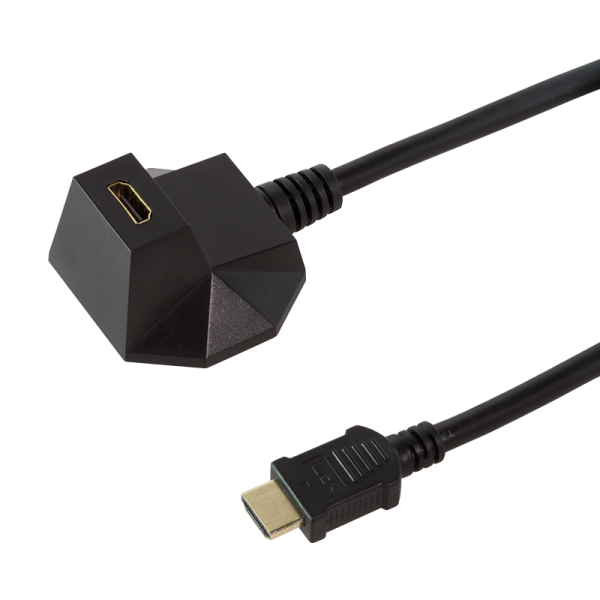 LogiLink High Speed HDMI Kabel 4K 60 Hz mit Standfuß magnetisch schwarz 1,5 m