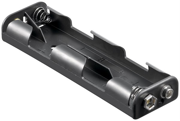goobay Batteriehalter 4x Mignon AA mit Druckknopfanschluß 109 mm/32 mm/16 mm