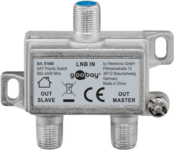 GOOBAY Vorrang-Schalter 1 LNB auf 2 SAT-Receiver 151056 