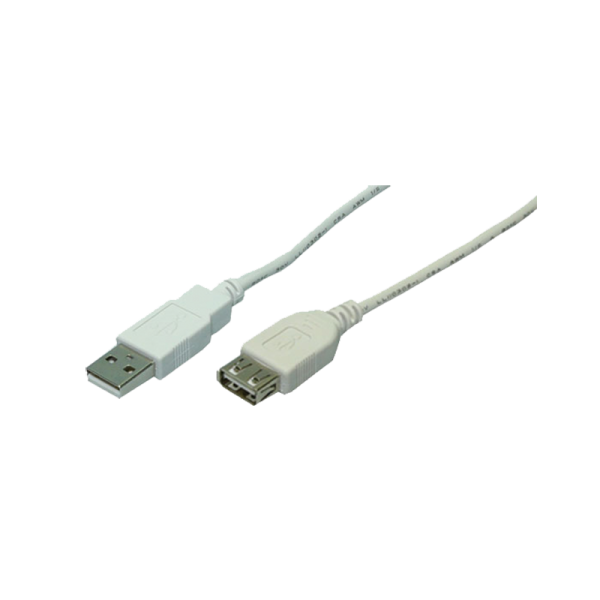 LogiLink USB 2.0 Kabel A Stecker auf A Buchse grau 500 m