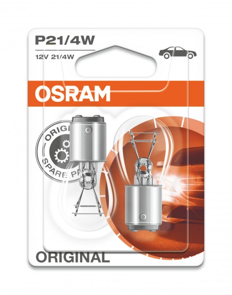 OSRAM ORIGINAL P21/4W BAZ15d 12 V/21-4 W (2er Blister)