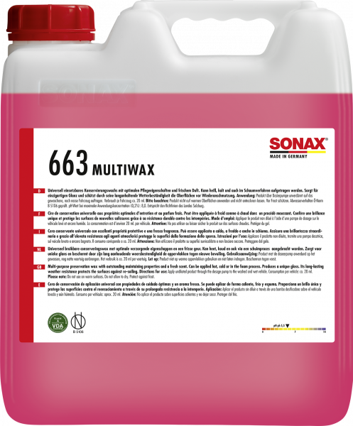 SONAX SX MultiWax 10 L