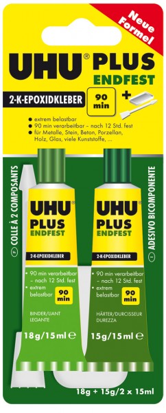 UHU Plus 2-Komponentenkleber Endfest 33g