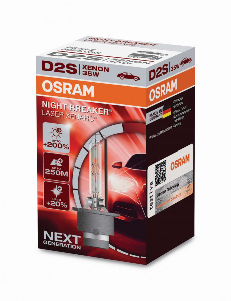 OSRAM XENARC NIGHT BREAKER LASER D2S P32d-2 85 V/35 W (1er Faltschachtel)
