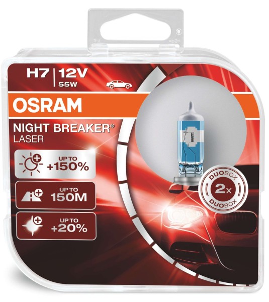OSRAM NIGHT BREAKER LASER H7 PX26d 12 V/55 W (2er Box)