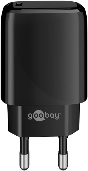 goobay Schnellladegerät für Geräte mit USB-C PD Power Delivery 20W schwarz (1er Softpack)