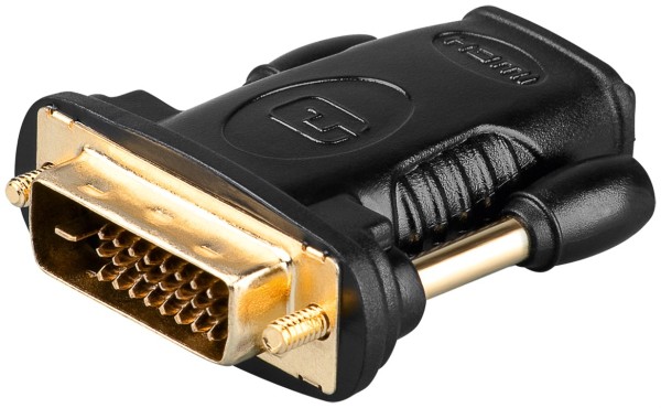goobay HDMI/DVI-D Adapter 19-pol. HDMI-Buchse auf DVI-D (24+1) Stecker vergoldet