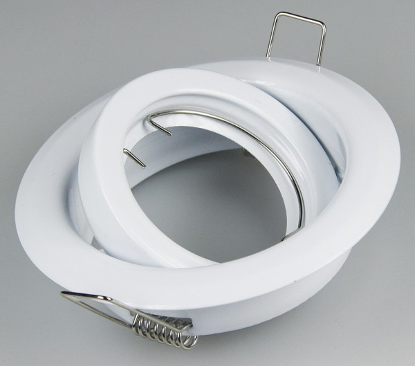 ChiliTec Decken-Einbaustrahler SR90 weiß schwenkbar, Ø98mm, für 50mm Lampen