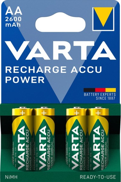 Varta Ready to Use AA Mignon/HR6 2600 mAh (4er Blister)