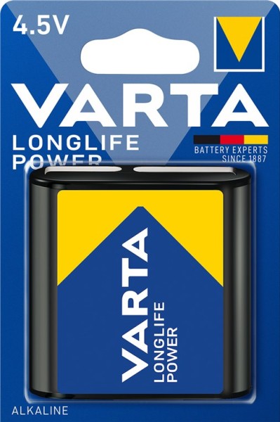 Varta Longlife Power Alkali Mangan Batterie 4,5 V (1er Blister)