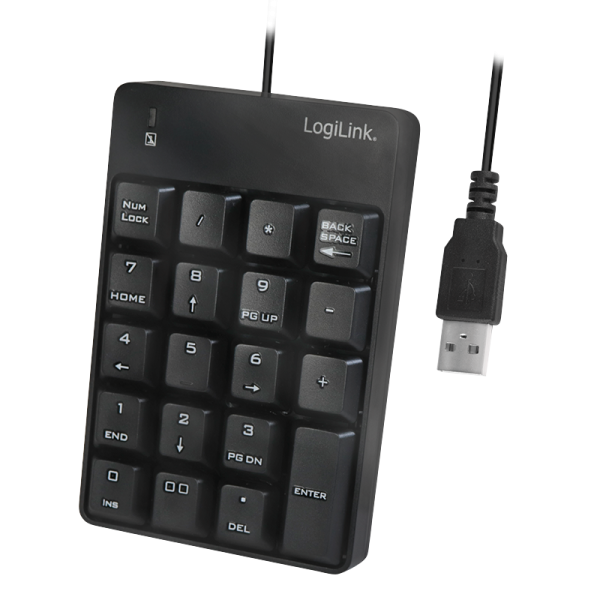 LogiLink Keypad mit USB Anschluss 19 Tasten (1er Faltschachtel)