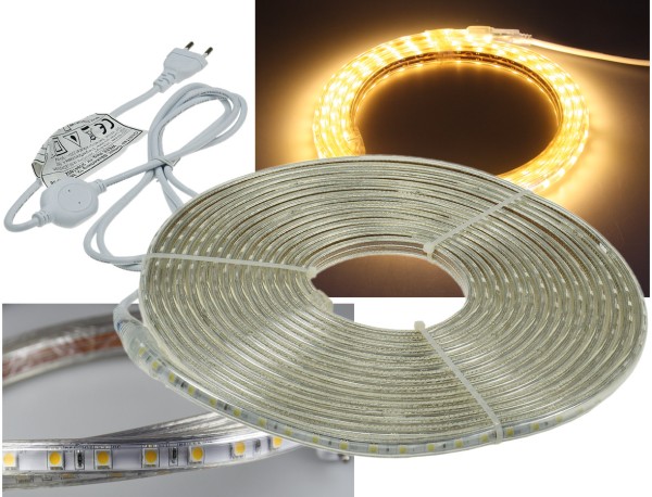 ChiliTec LED-Stripe Ultra-Bright 230V, 10m 600 Lumen/Meter, warmweiß