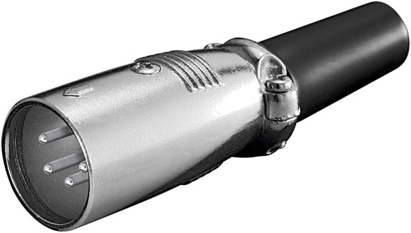 goobay Mikrofonstecker XLR 4 Pin mit geschraubter Zugentlastung