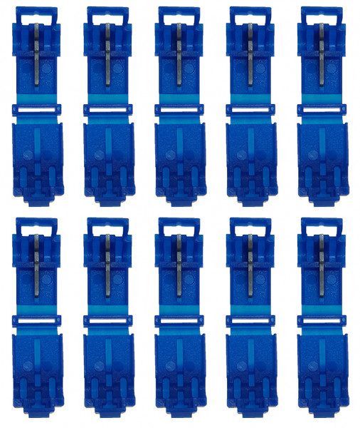 baytronic 10x T-Schnellverbinder blau