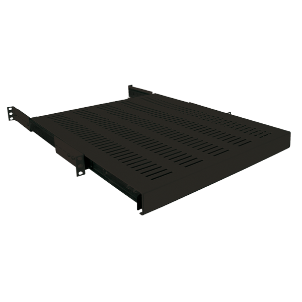 LogiLink 19" Ausziehbarer Fachboden für Schränke mit einer Tiefe von 1000 mm schwarz 430 x 800 mm