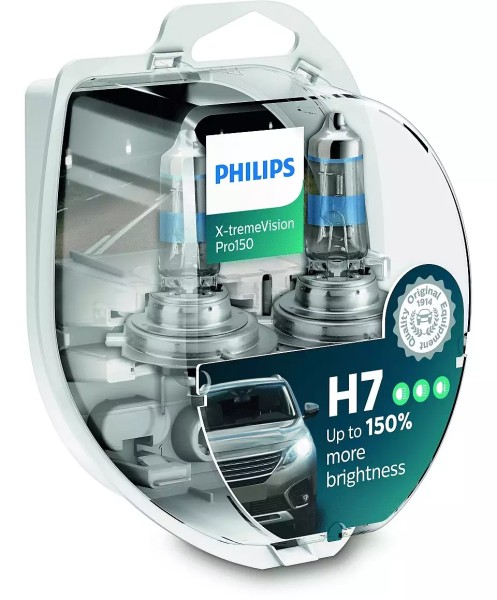Philips X-tremeVision Pro150 H7 12V 55W PX26d (2er Box)