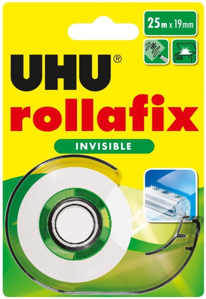 UHU Klebefilm rollafix invisible, inklusiv Handabroller