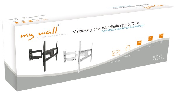 My Wall Vollbeweglicher Wandhalter für LCD TV für Bildschirme 37“ - 70“ (94 - 178 cm) Belastung bis