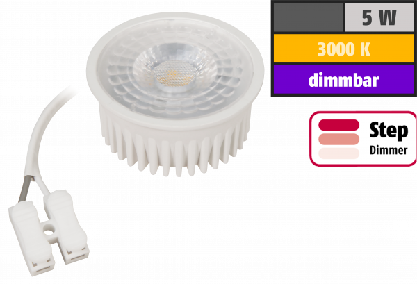 McShine LED-Modul ''MCOB'' 5W 400 Lumen 230V 50 x 25 mm warmweiß 3000K step-dimmbar