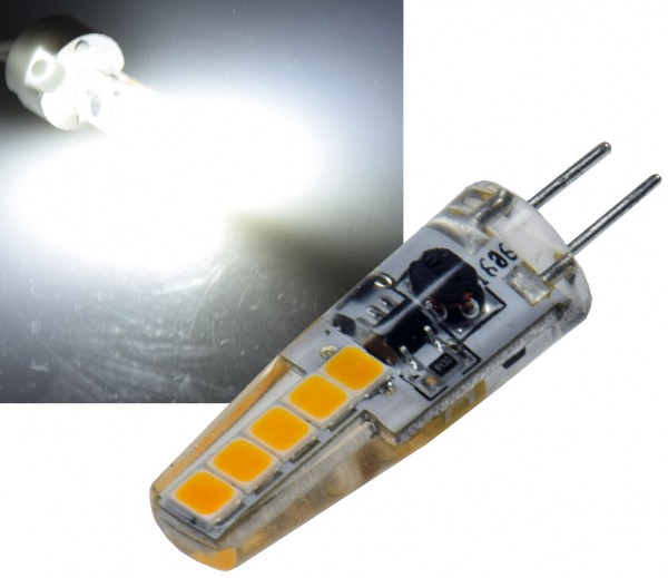 ChiliTec LED Stiftsockellampe G4 Silikon W2 4000k, 200lm, 300°, 12V/2W, neutralweiß