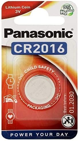 Panasonic Electronics Lithium Power Batterie Lithium Knopfzelle CR2016 3V (1er Blister)