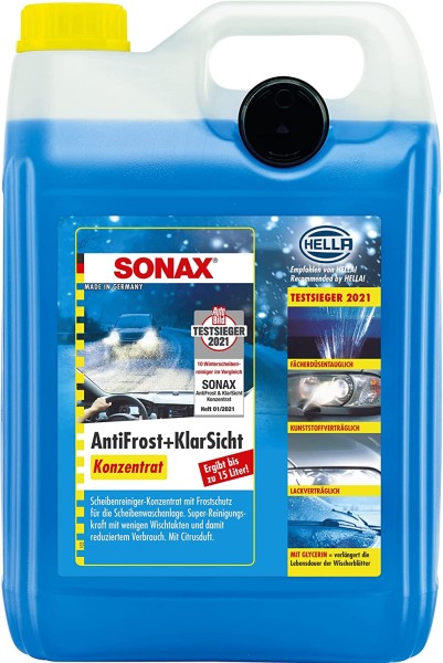 SONAX AntiFrost + KlarSicht Konzentrat Citrus 5 L, Winter, Reinigung &  Pflege, Rund ums Fahrzeug