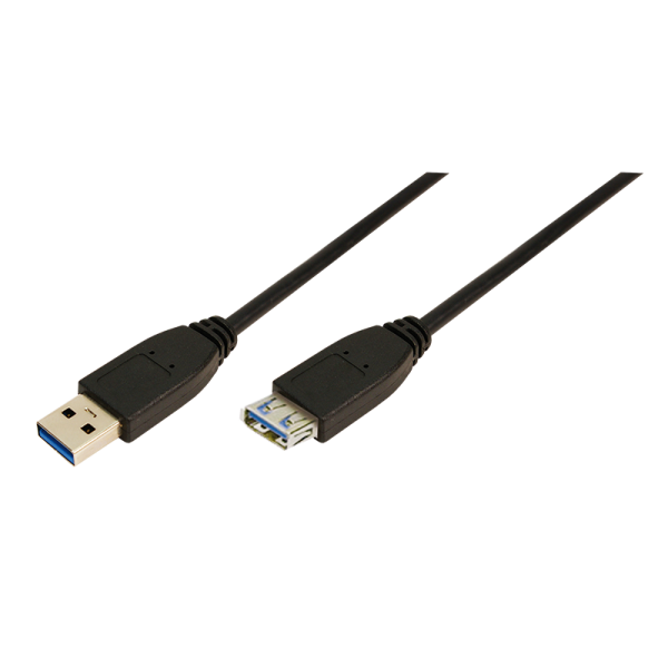 LogiLink USB Kabel 3.0 Typ A auf Typ A schwarz 1 m