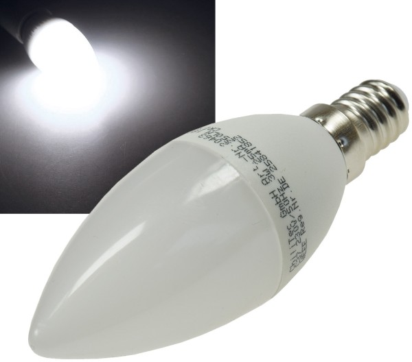 ChiliTec LED Kerzenlampe E14 K50 weiß 6000k, 420lm, 230V/5W