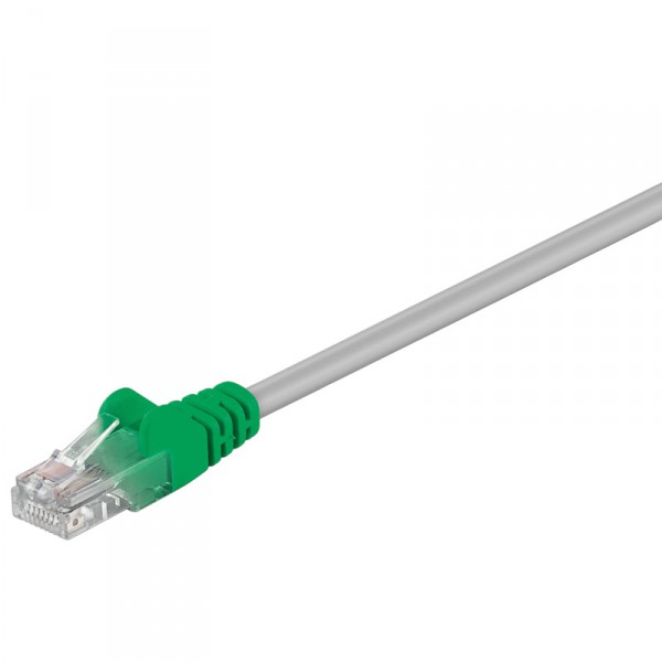 Netzwerk Kabel Cat 5 U/UTP Crossover 15m grün-grau