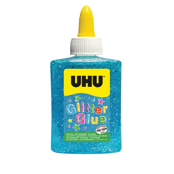 UHU Glitter Glue blau 90g