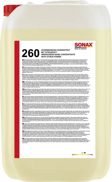 SONAX ScheibenWash Konzentrat mit Citrusduft 25 L