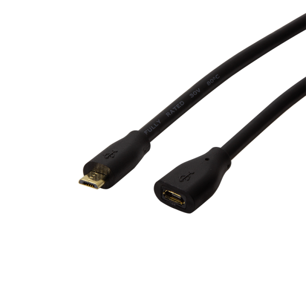 LogiLink USB 2.0 Kabel Micro M auf Micro F schwarz 1,5 m