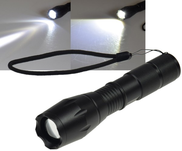 ChiliTec LED-Taschenlampe CTL10 Zoom 10W ØxL 136x37mm, Zoomfunktion, 350 Lumen