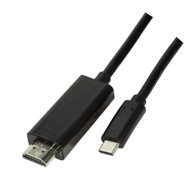 LogiLink USB 3.2 Gen 1 Type C Kabel C/M zu HDMIA/M 4K 60 Hz schwarz 3 m