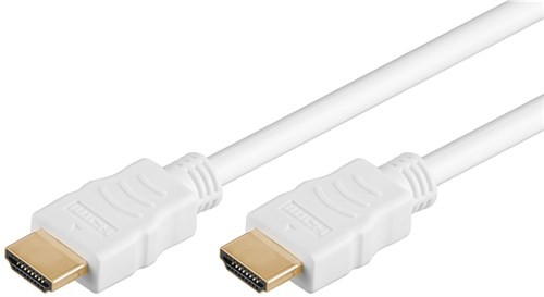 goobay High Speed HDMI Kabel mit Ethernet HDMI-Stecker Typ A weiß 1,5 m