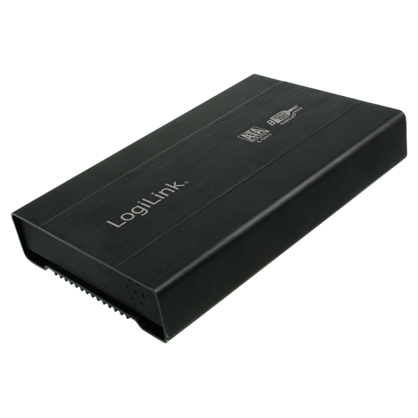 LogiLink Festplattengehäuse 2,5" SATA USB 3.0 Aluminium schwarz (1er Faltschachtel)